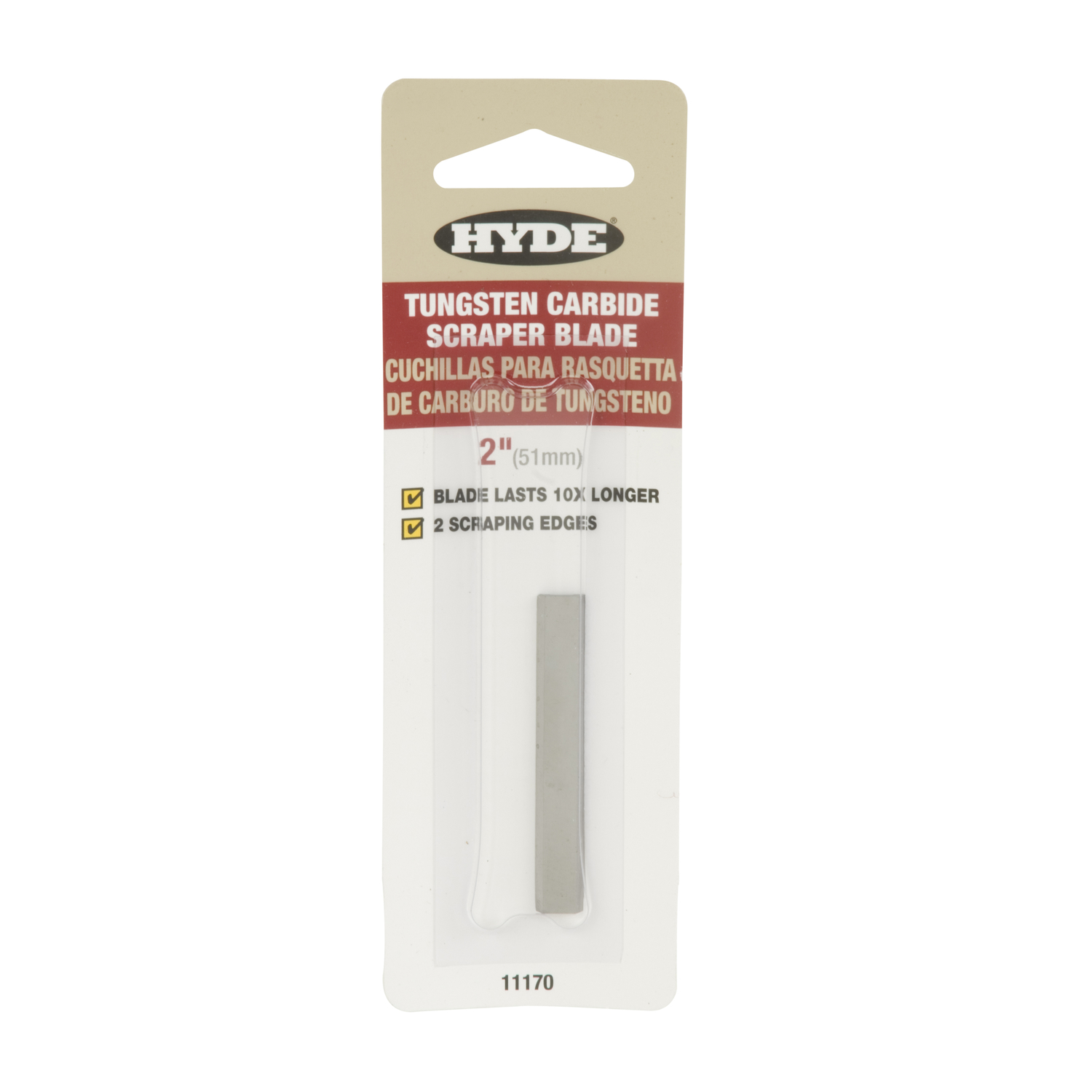 Hyde 2 in. W Tungsten Carbide Double Edge Replacement Blades - Mycitystee