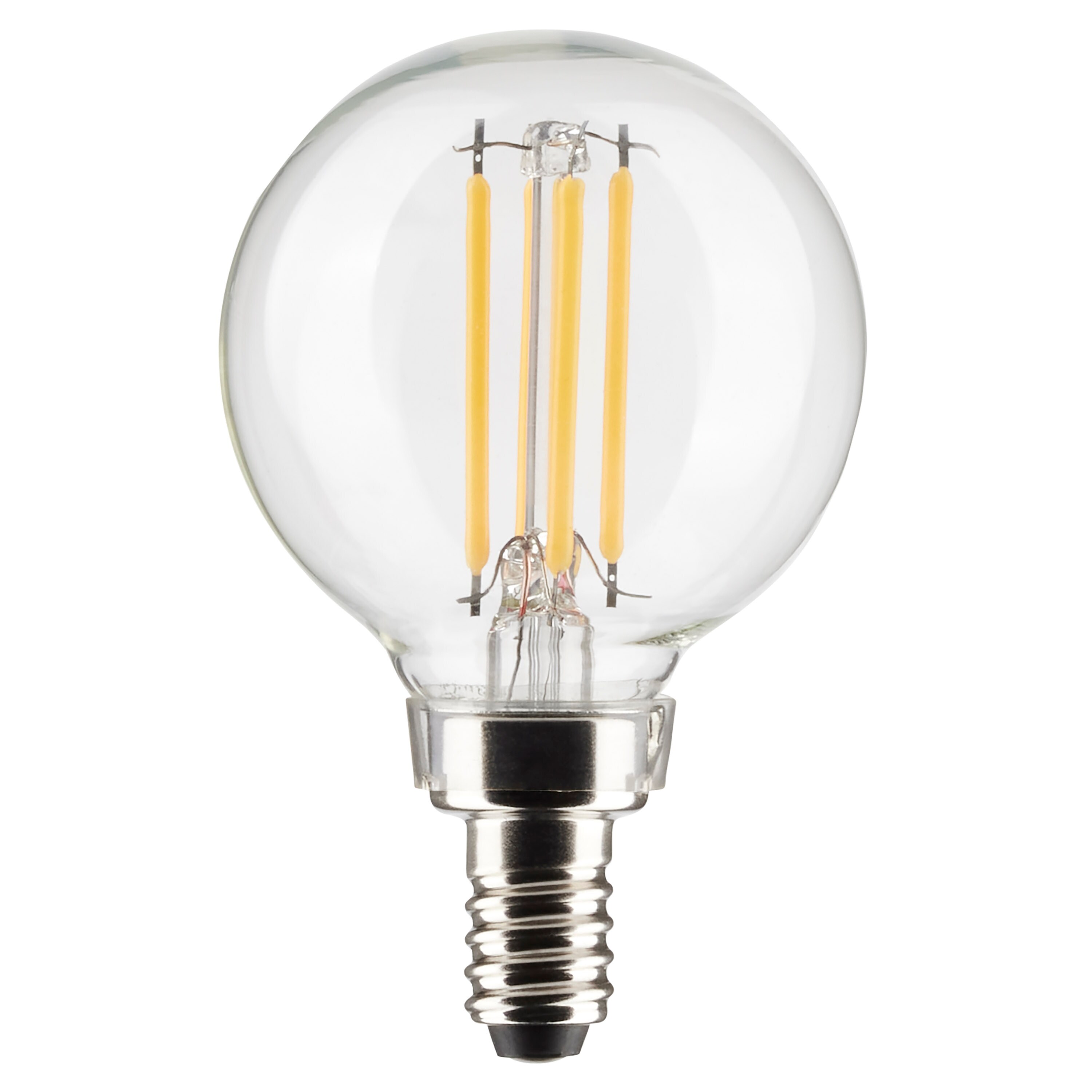 4 Watt G16.5 LED Clear Candelabra Base 3000K 350 Lumens 120 Volt 2-Pack - Mycitystee