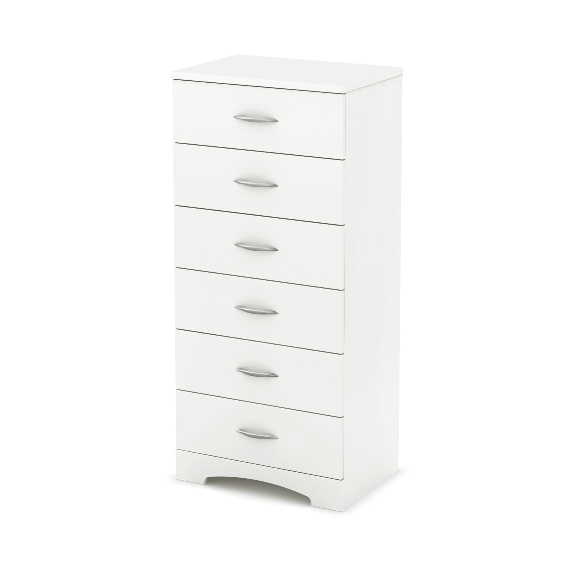 Step 6-Drawer Tall Lingerie Chest - Rustic Style， Pure White - - 36940965 - Mycitystee