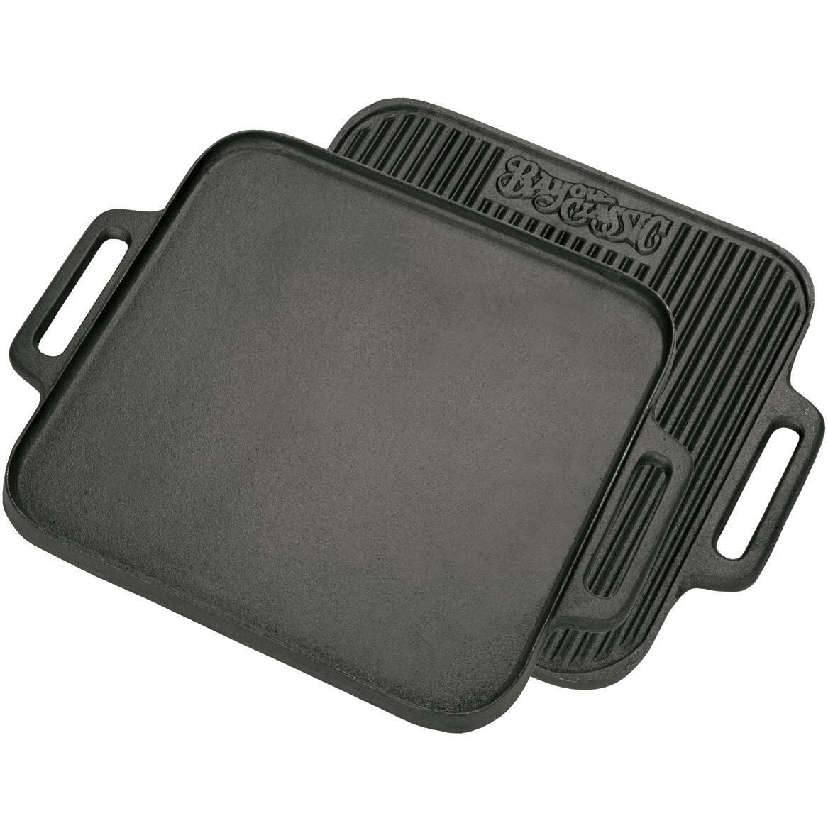 Bayou Classic Griddles Reversible 14 Inch Square Cast Iron Griddle - Mycitystee