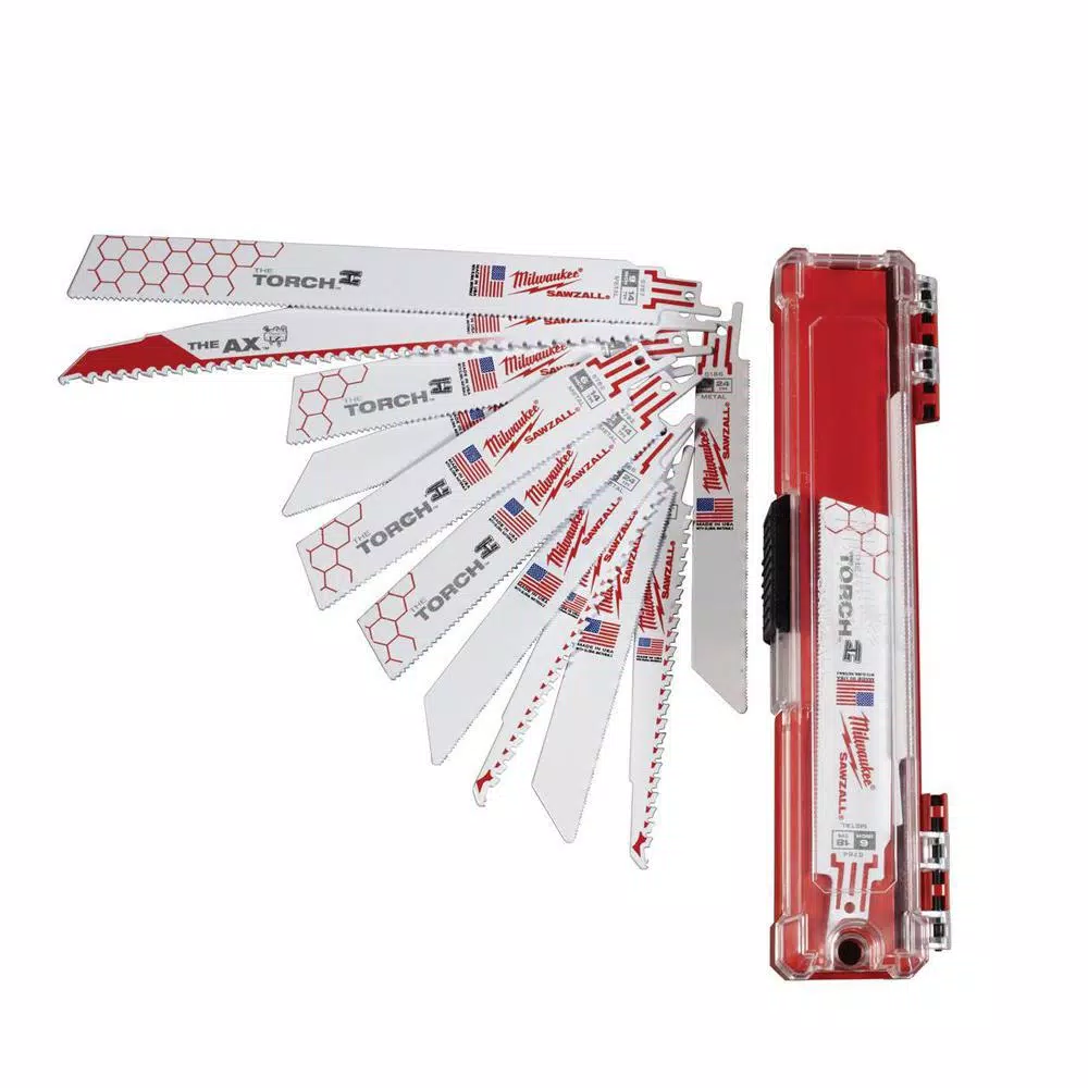 Milwaukee SAWZALL Demolition Nail-Embedded Wood and Metal Cutting Bi-Metal Reciprocating Saw Blade Set (13 Piece) and#8211; XDC Depot - Mycitystee