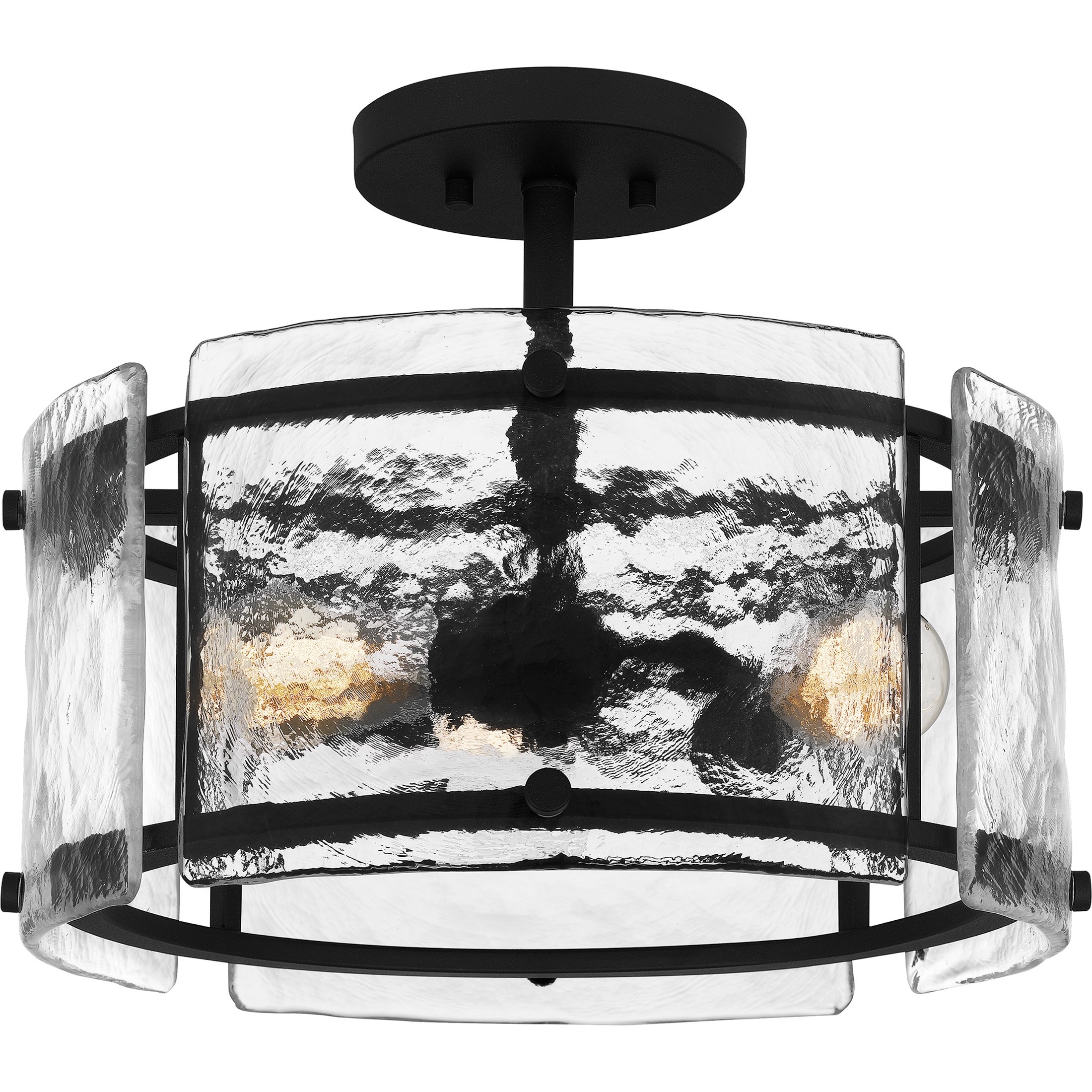 Fortress 3-Light Earth Black Semi-Flush Mount - Earth Black - Mycitystee