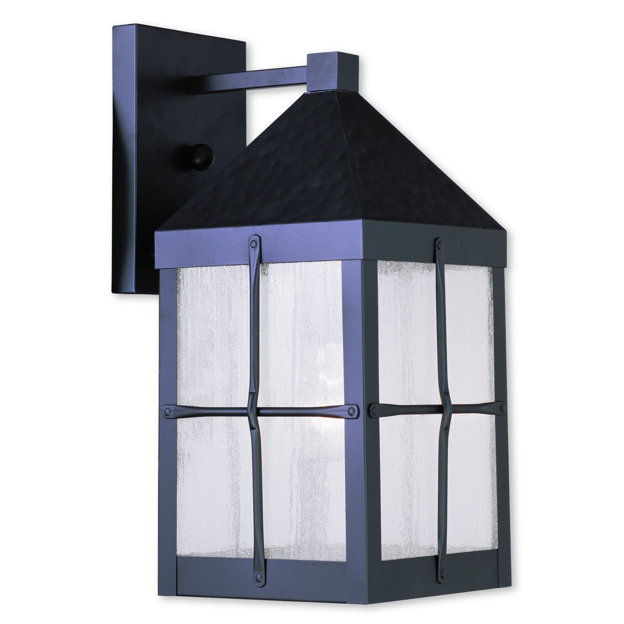 Livex Lighting Brighton Hammered Bronze Brass 1-light Outdoor Wall Lantern - Mycitystee