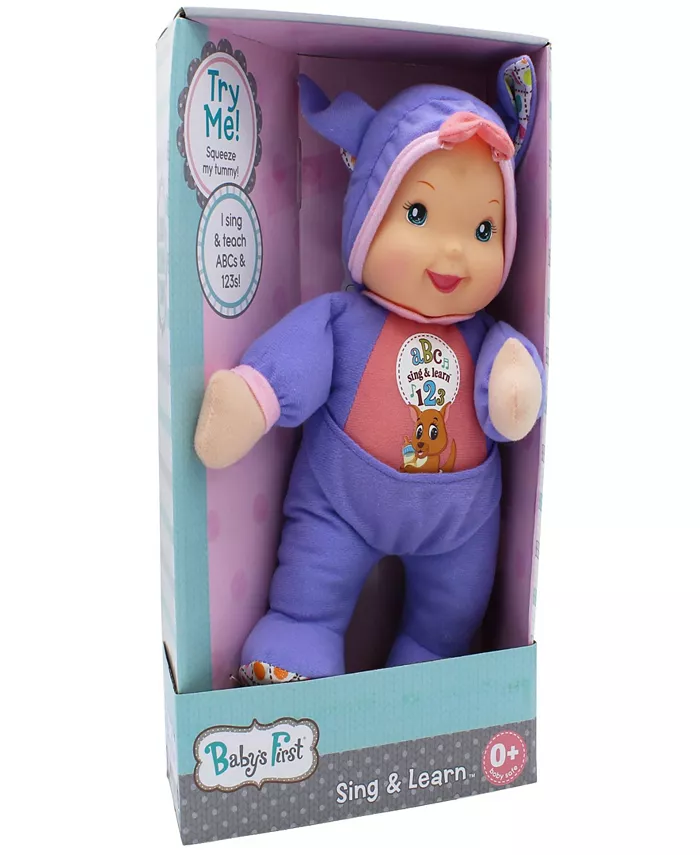 Baby's First by Nemcor Sing Learn Purple Kangaroo Toy Doll - Mycitystee