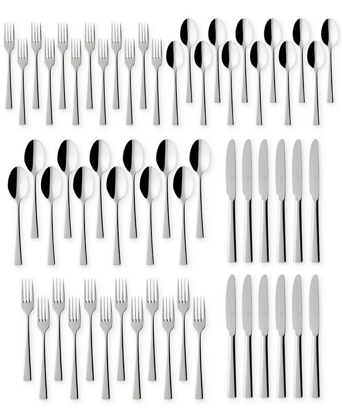 Villeroy Boch Chancellor 60-Piece Flatware Set， Service for 12 - Mycitystee