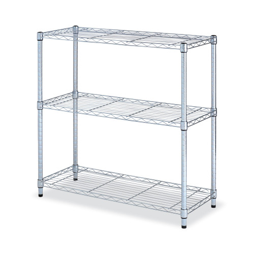 Alera Residential Wire Shelving， Three-Shelf， 36w x 14d x 36h， Silver (SW833614SR) - Mycitystee