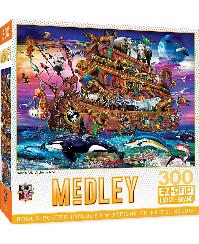 MasterPieces Puzzles Medley - Noah's Arc 300 Piece - Adult jigsaw Puzzle - Mycitystee
