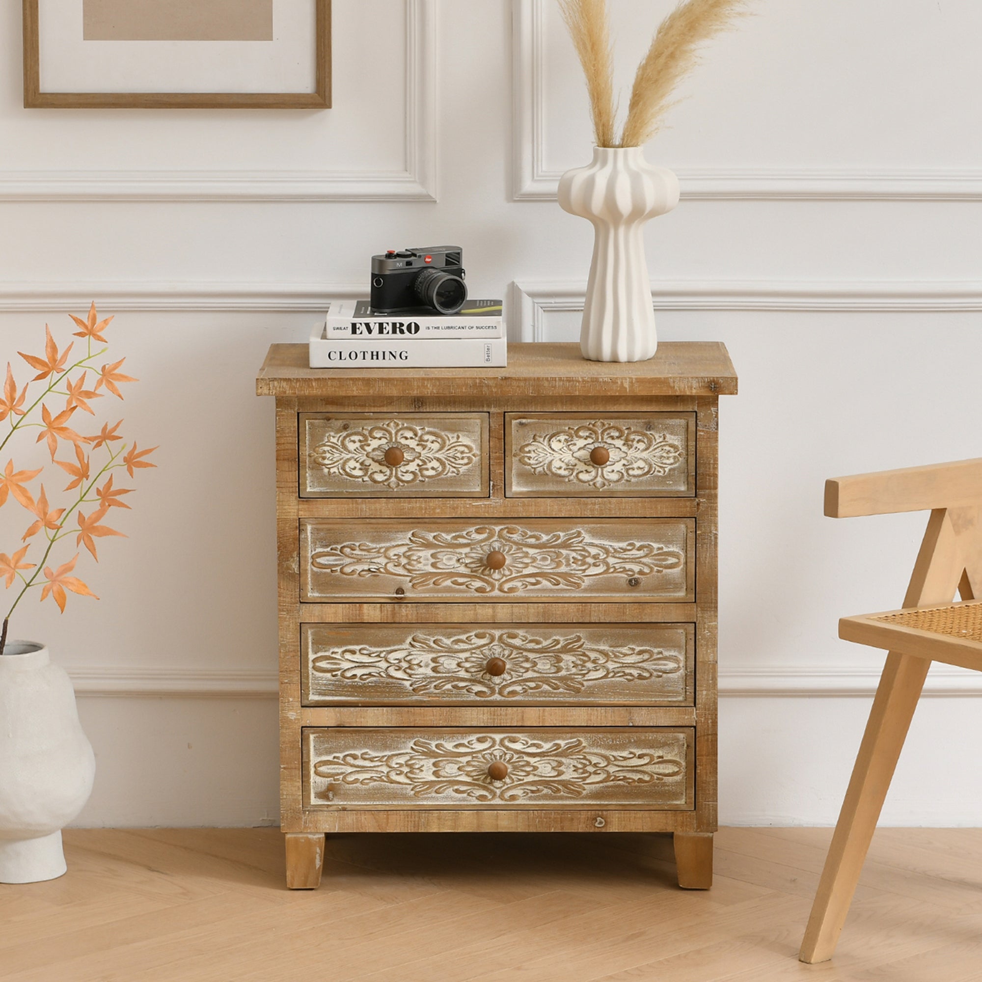 Storage Cabinet Retro Wooden Chest - - 37218286 - Mycitystee