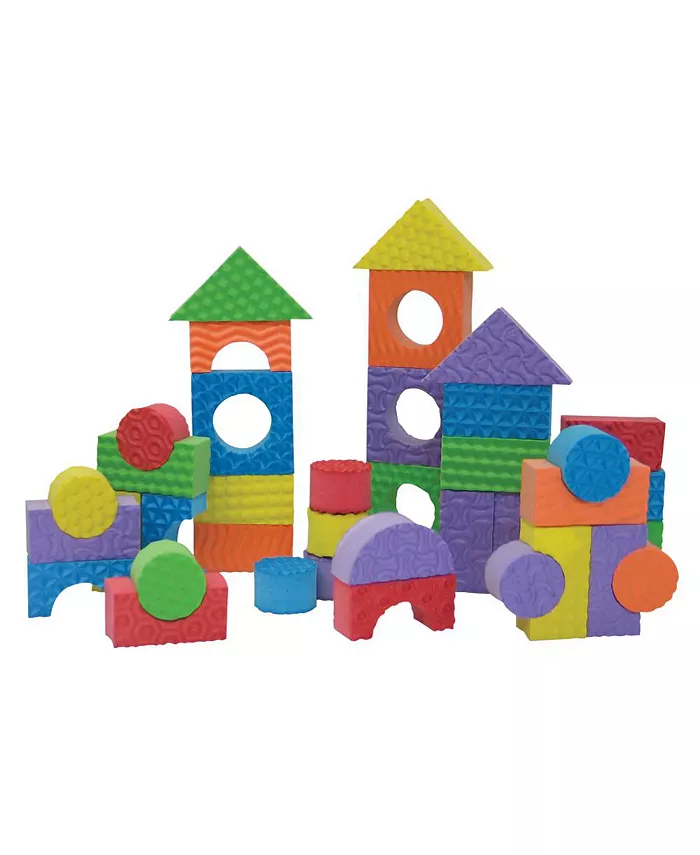 Edushape Textured Blocks Sorting and Stacking Set  - Set of 30 - Mycitystee