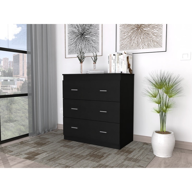 3-Drawer Dresser Black for Bderoom - - 37887658 - Mycitystee
