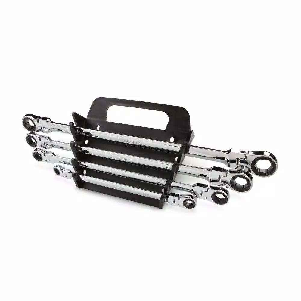 TEKTON 5/16-3/4 in. Extra Long Flex-Head Ratcheting Box End Wrench Set (4-Piece) and#8211; XDC Depot - Mycitystee