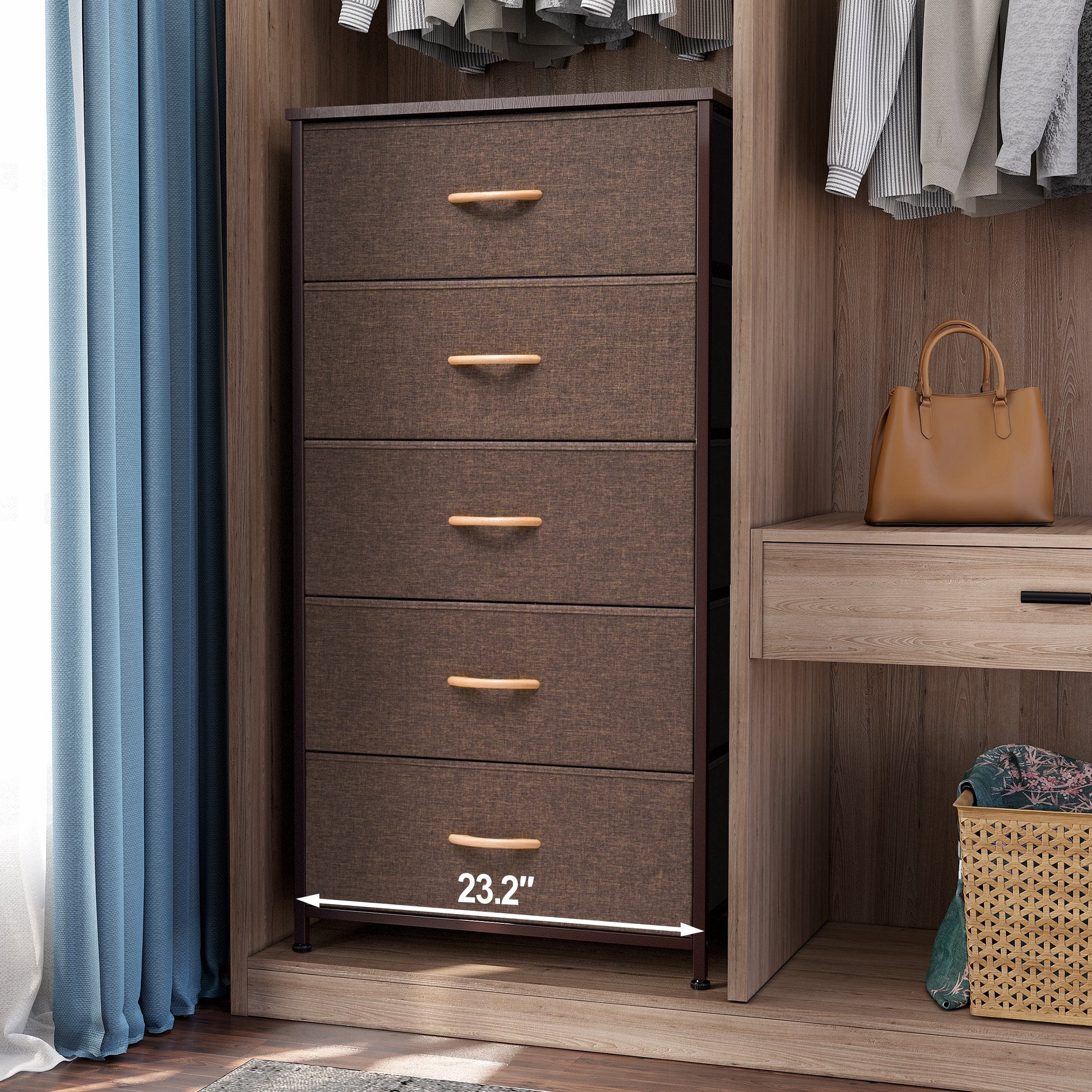 5 Drawers Vertical Dresser Storage Tower Organizer Unit for Bedroom - - 31784464 - Mycitystee