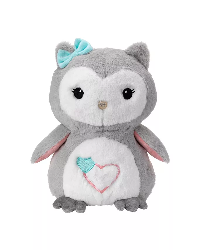 Lambs Ivy Sweet Owl Dreams Gray White Plush Stuffed Animal Toy - Sugar Cookie - Mycitystee