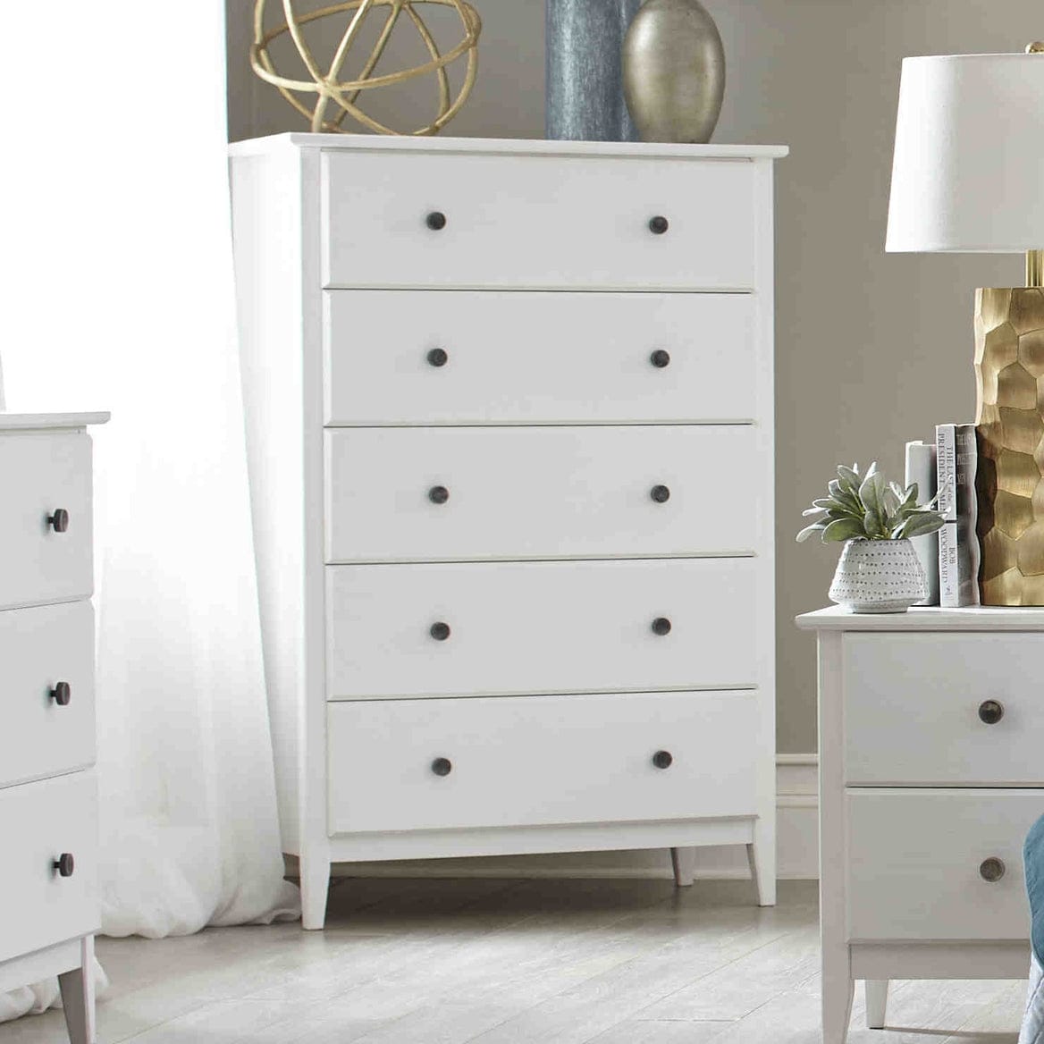 Grain Wood Furniture Greenport Coastal Solid Wood 5-drawer Chest - - 25362976 - Mycitystee