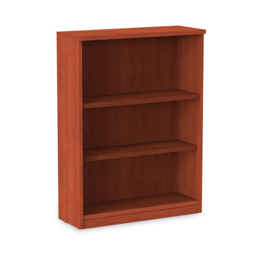 Alera Valencia Series Bookcase， Three-Shelf， 31.75w x 14d x 39.38h， Med Cherry (VA634432MC) - Mycitystee