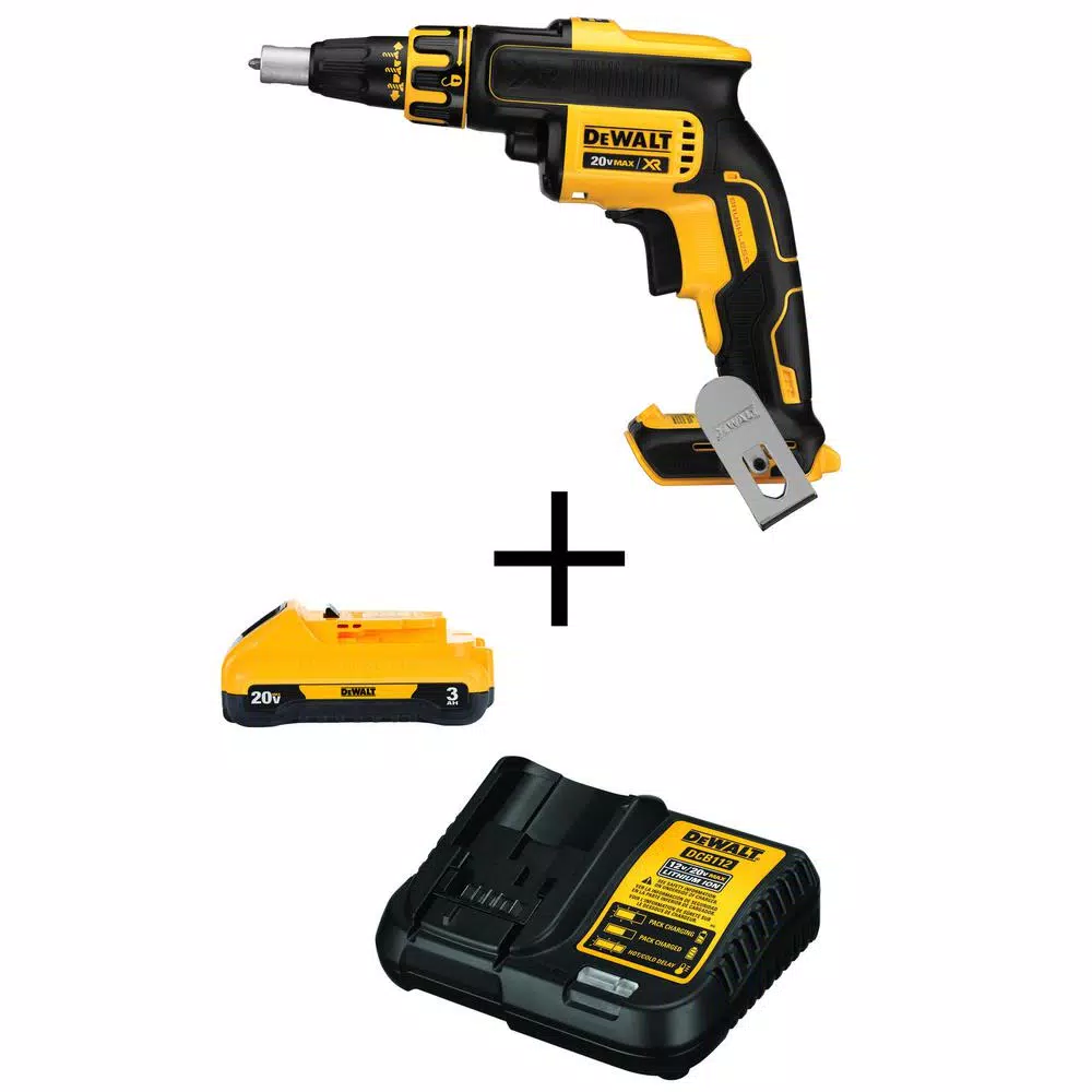 DEWALT 20-Volt MAX XR Cordless Brushless Drywall Screw Gun with (1) 20-Volt 3.0Ah Battery and Charger and#8211; XDC Depot - Mycitystee
