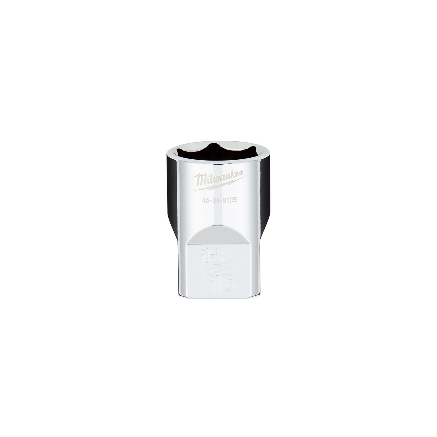 Milwaukee 13/16 in. X 1/2 in. drive SAE 6 Point Standard Socket 1 pc - Mycitystee