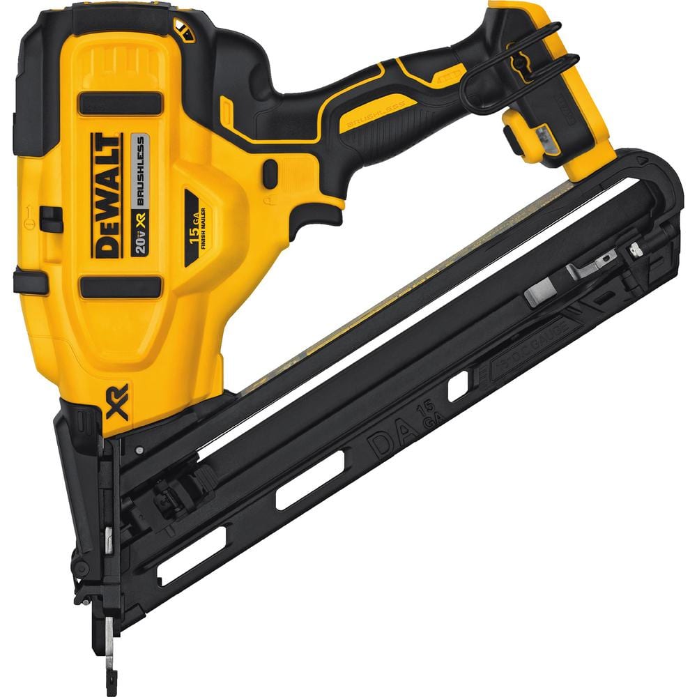 DEWALT 20V MAX XR Lithium-Ion Cordless 15-Gauge Angled Finish Nailer (Tool Only) DCN650B - Mycitystee