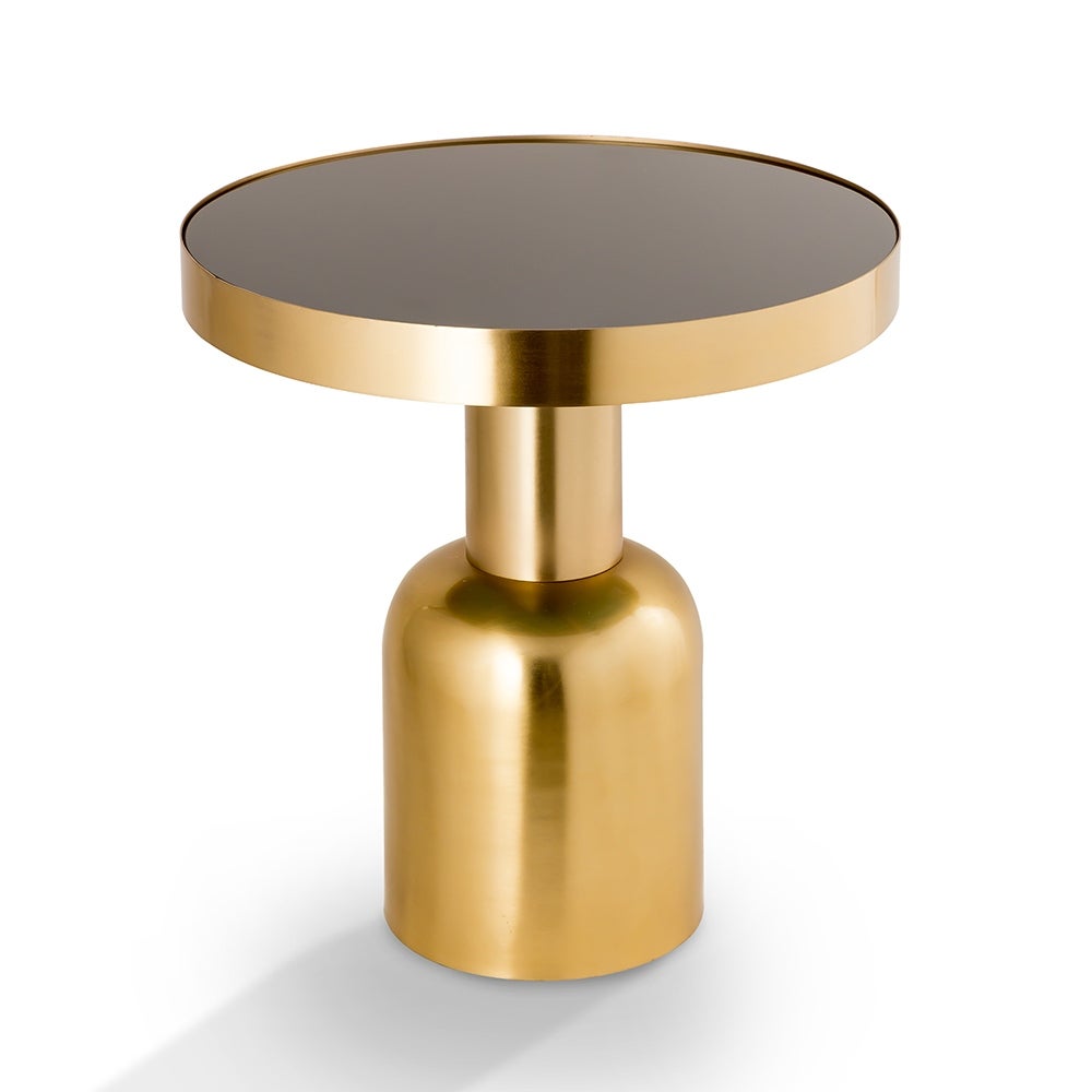 Golden Finish Pillar End Table - Mycitystee