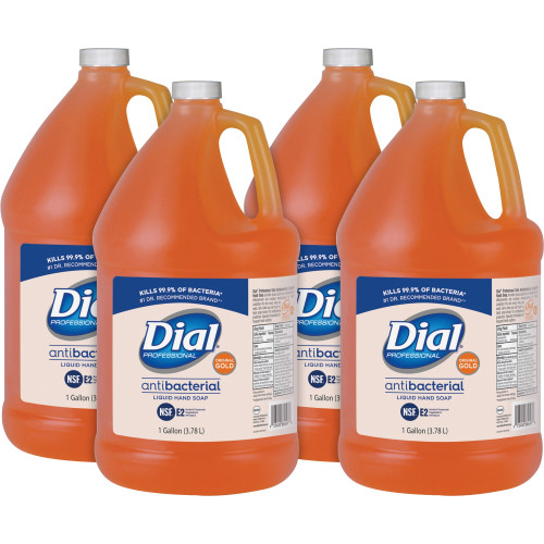 Dial Gold Antibacterial Liquid Hand Soap， Floral， 1 gal， 4/Carton (88047CT) - Mycitystee
