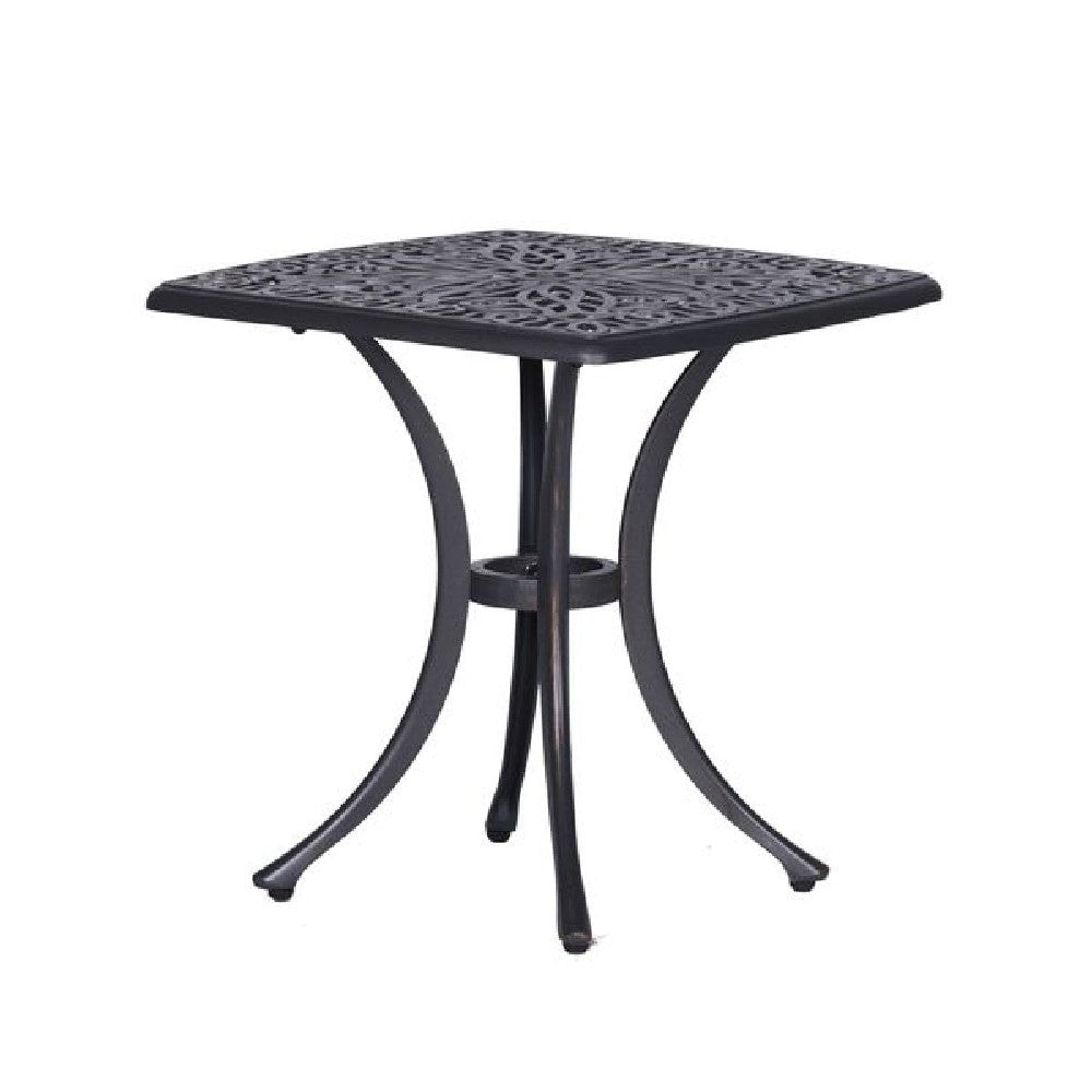 21 Inch Arbor Metal End Table with Curved Legs， Gunmetal Gray - 21.06 L X 21.06 W X 21.06 H - Mycitystee