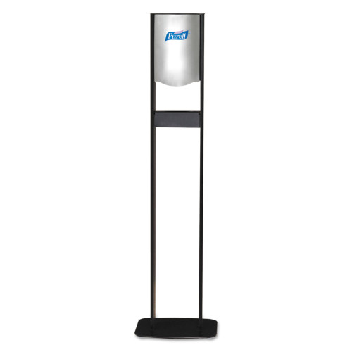 PURELL Elite LTX Floor Stand Dispenser Station， 1，200 mL， 15.25 x 9.86 x 58.1， Chrome/Black (2456DS) - Mycitystee