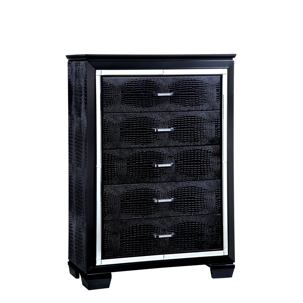 Furniture of America Ruff Contemporary Solid Wood 5-drawer Chest - - 11019978 - Mycitystee