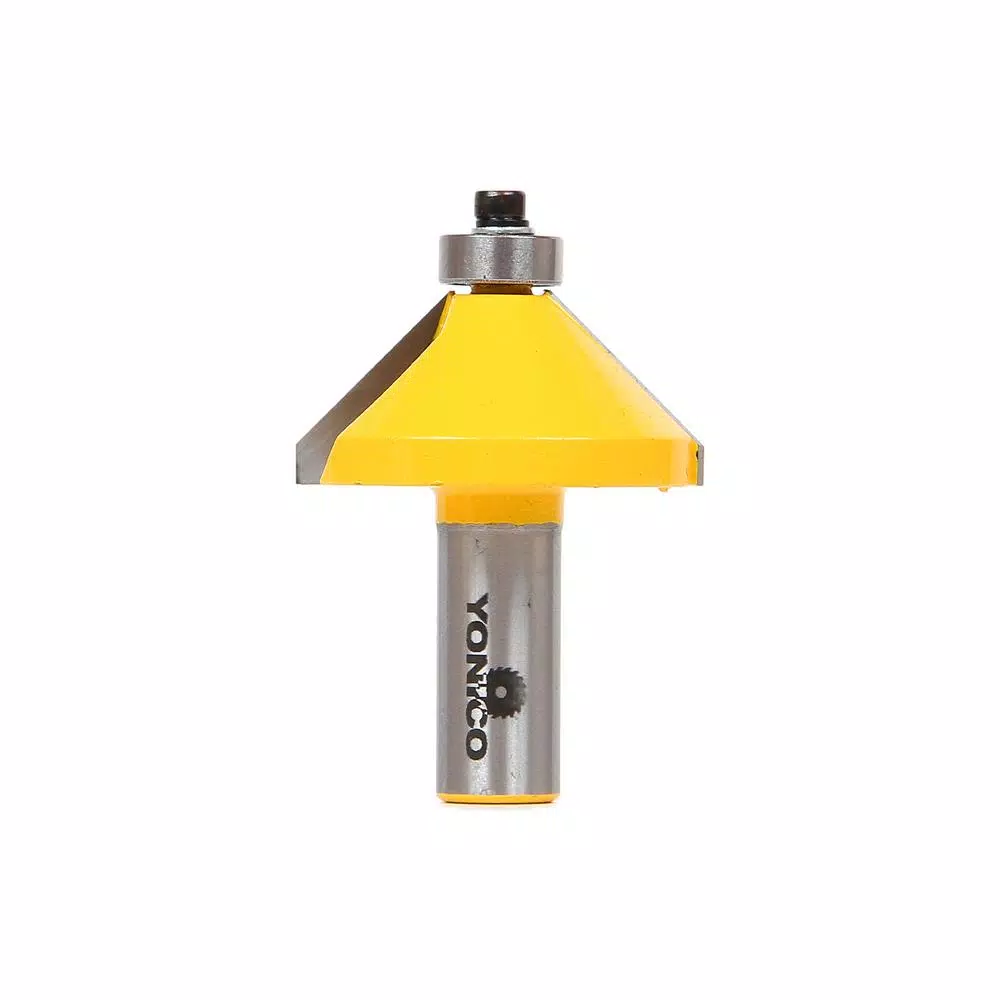 Yonico Chamfer Edge Forming 45-1/2 in. Shank Carbide Tipped Router Bit and#8211; XDC Depot - Mycitystee