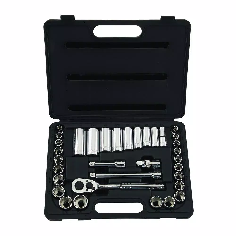 Stanley 3/8 in. Drive SAE and Metric Socket Set (34-Piece) and#8211; XDC Depot - Mycitystee