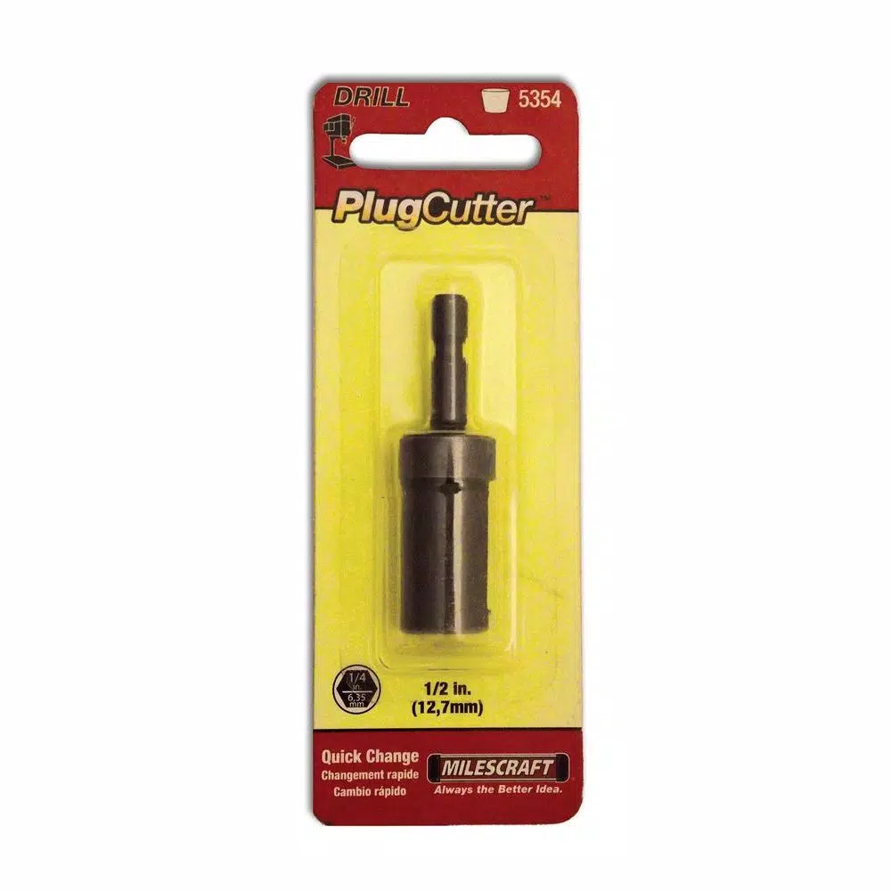 Milescraft 1/2 in. Plug Cutter for Tapered Wood Plugs and#8211; XDC Depot - Mycitystee