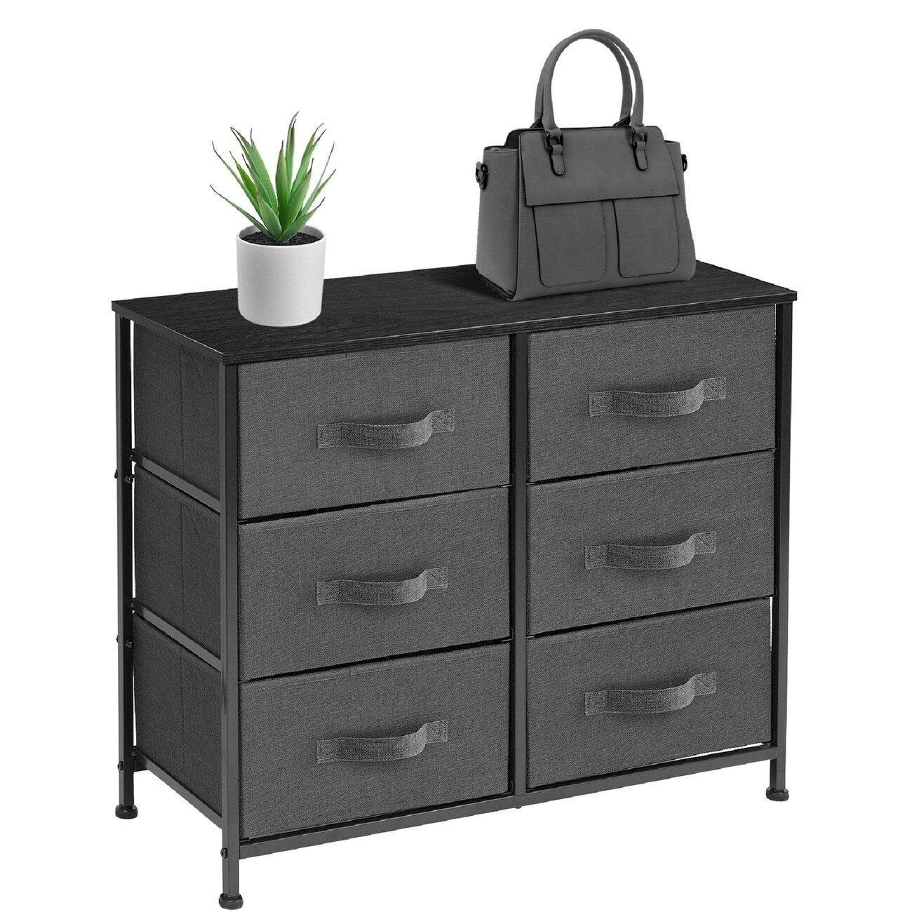 Extra Wide Dresser Organizer With 6 Drawers - Black - - 30826486 - Mycitystee