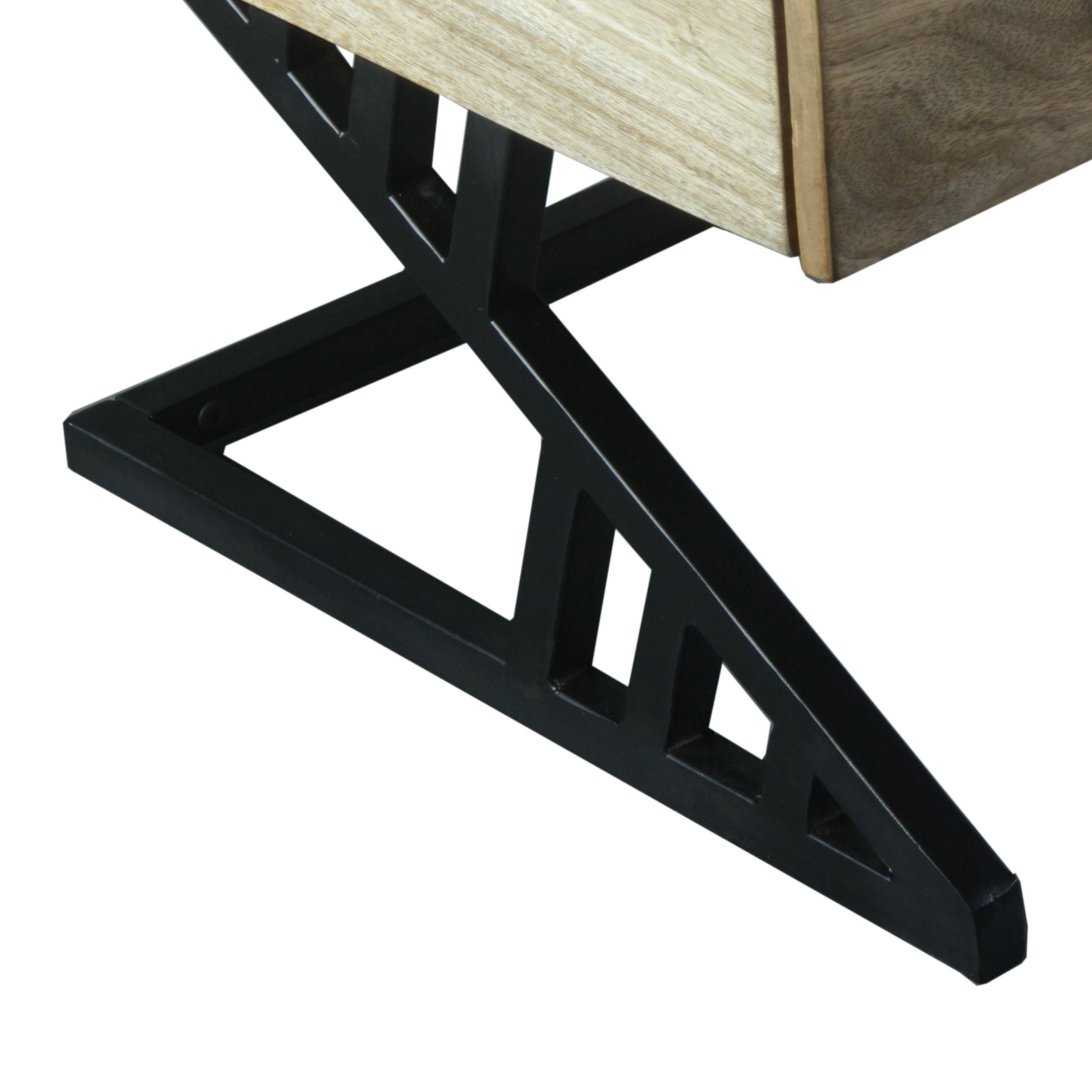 40 Inch Handcrafted Industrial Mango Wood Coffee Table with 1 Drawer - Mycitystee