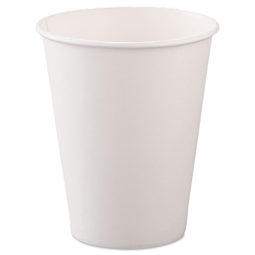 Dart Single-Sided Poly Paper Hot Cups， 8oz， White， 50/Bag， 20 Bags/Carton (378W2050) - Mycitystee