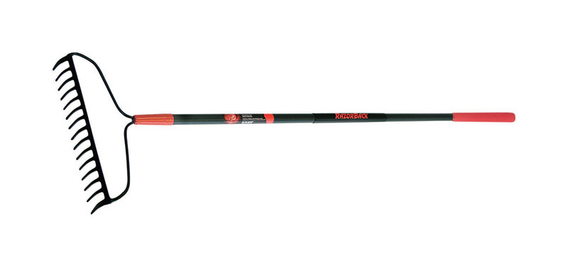 Razor-Back 66.5 in. 15 Tine Steel Rake Fiberglass Handle - Mycitystee