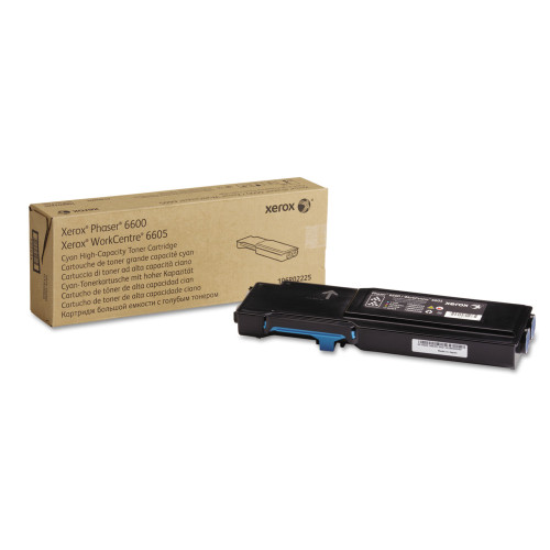 Xerox 106R02225 High-Yield Toner， 6，000 Page-Yield， Cyan - Mycitystee