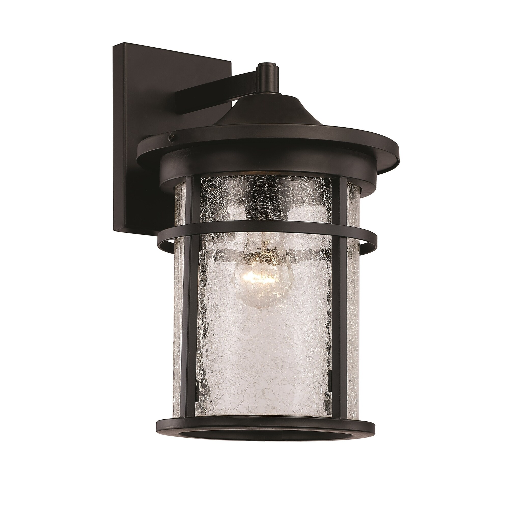 GuisseppeImports 40382 BK One Light Wall Lantern Avalon Black - Exact Size - Mycitystee