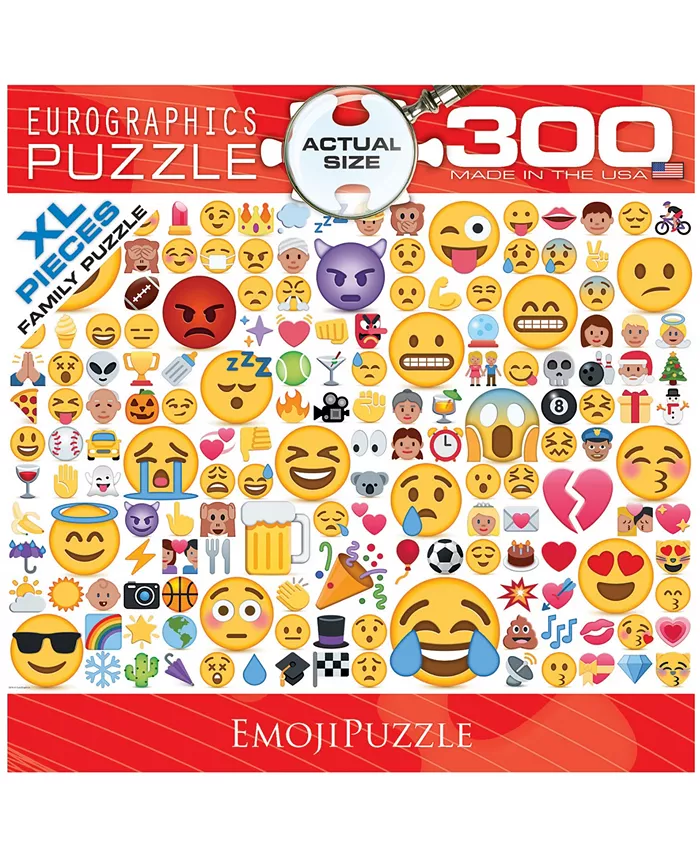 Eurographics Inc Emojipuzzle Xl Pieces Family Puzzle- 300 Pieces - Mycitystee