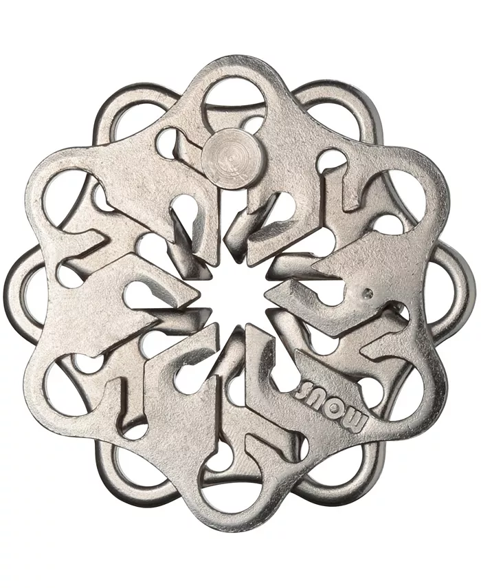 BePuzzled Hanayama Level 2 Cast 2 Piece Puzzle - Snow - Mycitystee