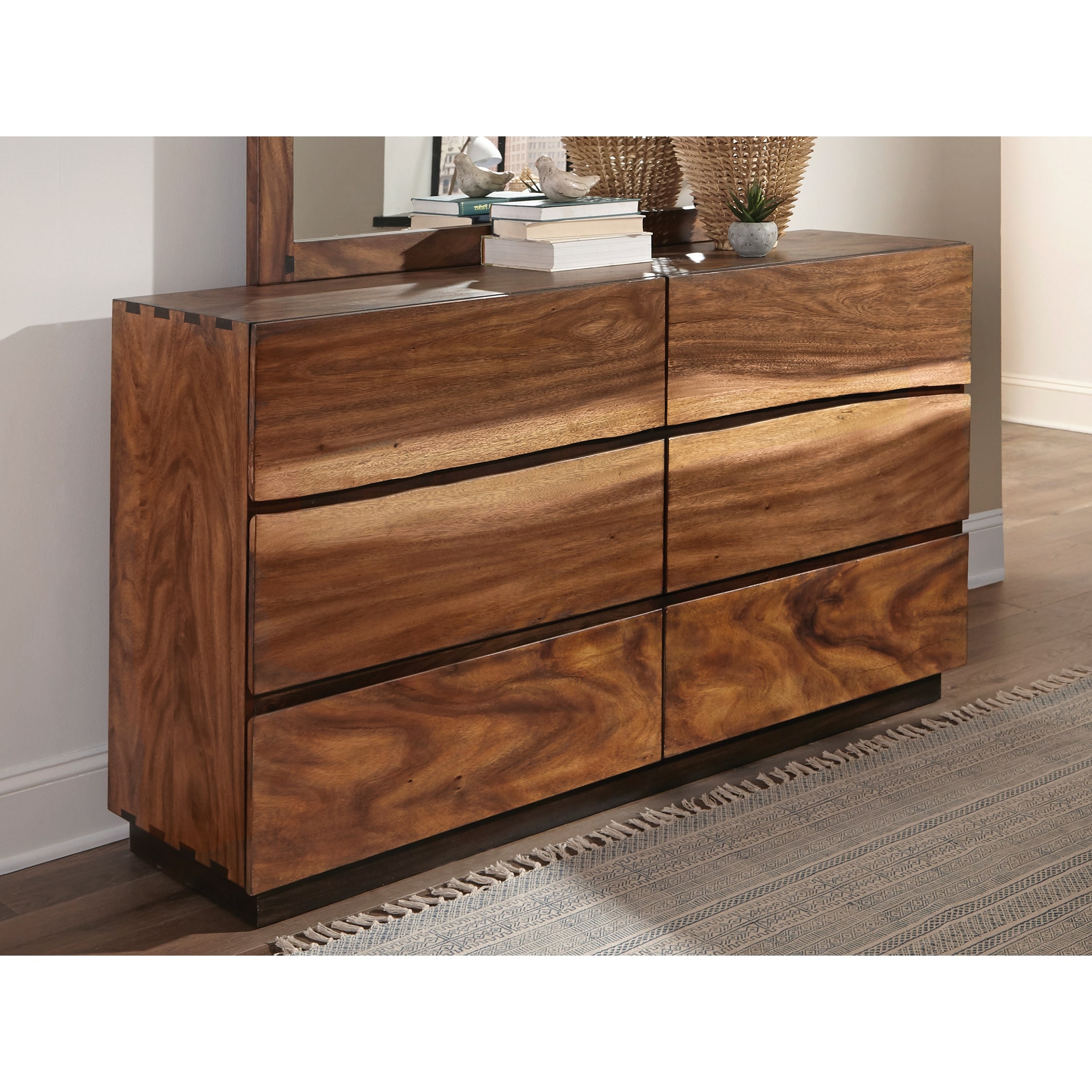 Coaster Furniture Winslow Smokey Walnut and Coffee Bean 6-drawer Dresser - - 30702443 - Mycitystee