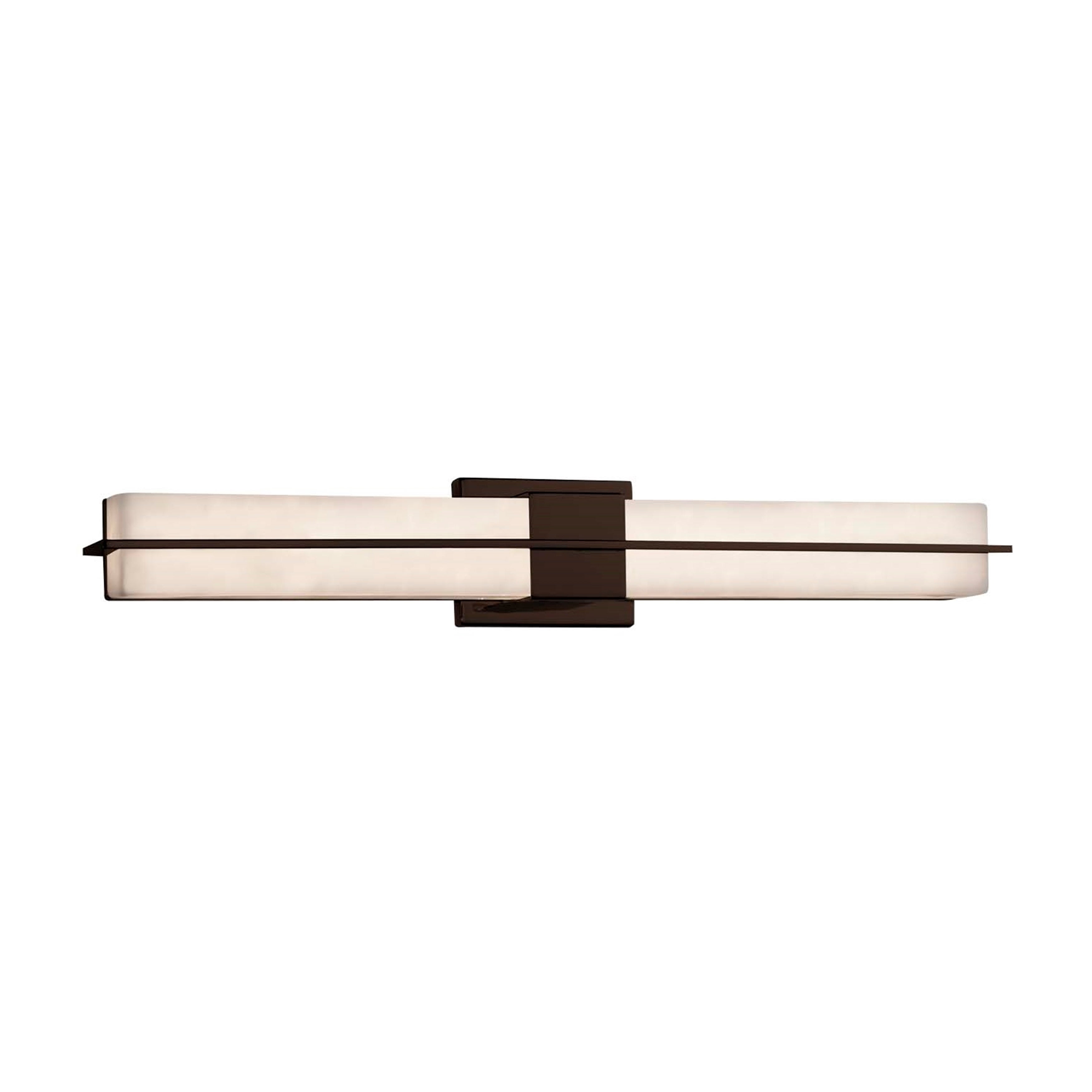 Justice Design Clouds Era Dark Bronze 30-inch LED Linear Wall/ Bath Light， Clouds Shade - Mycitystee