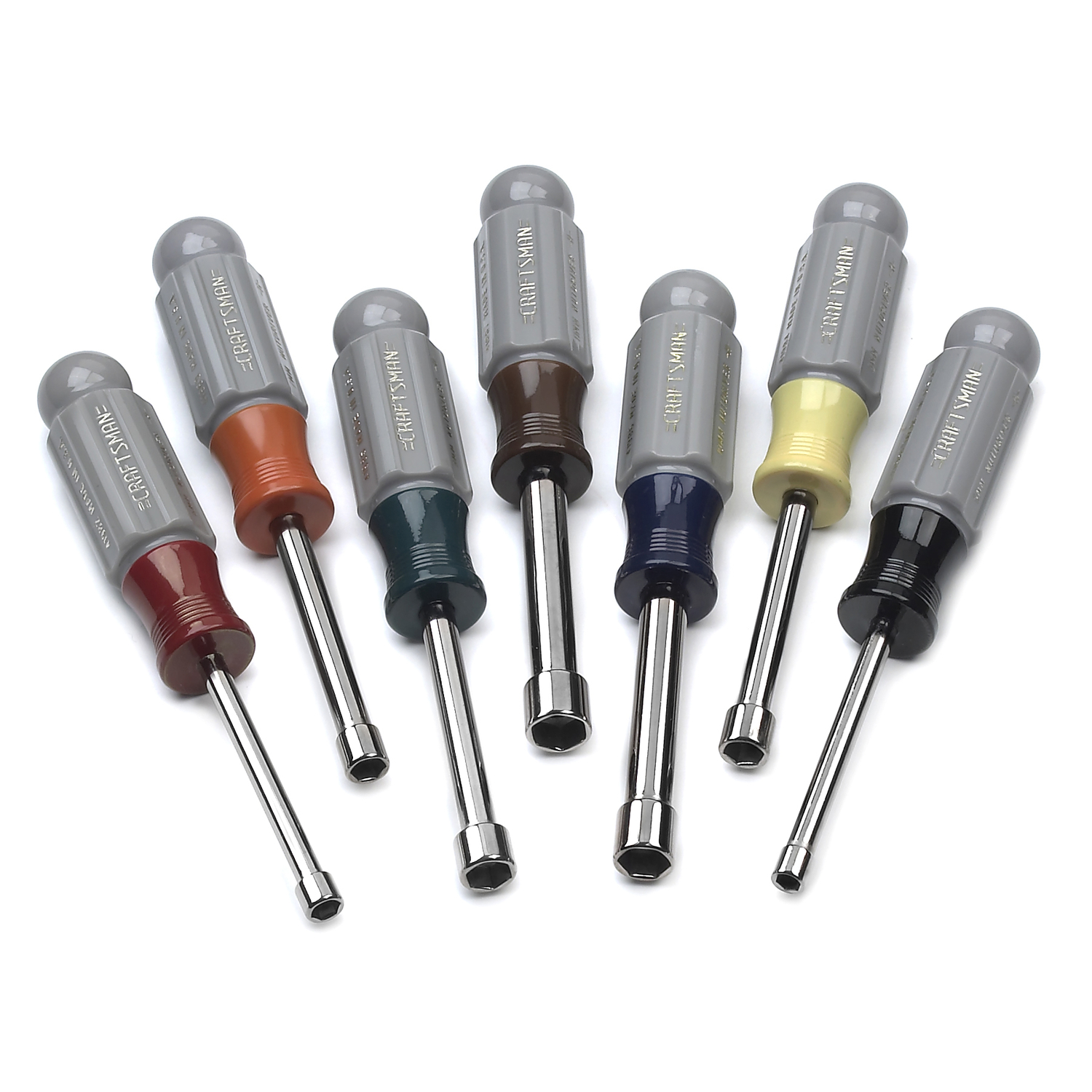 Craftsman Multi Size in. Metric Nut Driver Set 2.9 in. L 7 pc - Mycitystee