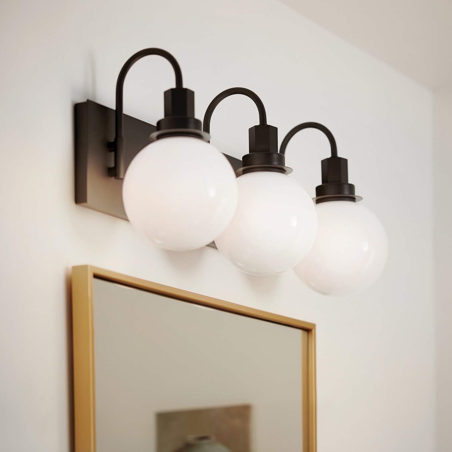 Kichler Lighting Hex 22.75 in. 3-Light Black Vanity Light - Mycitystee