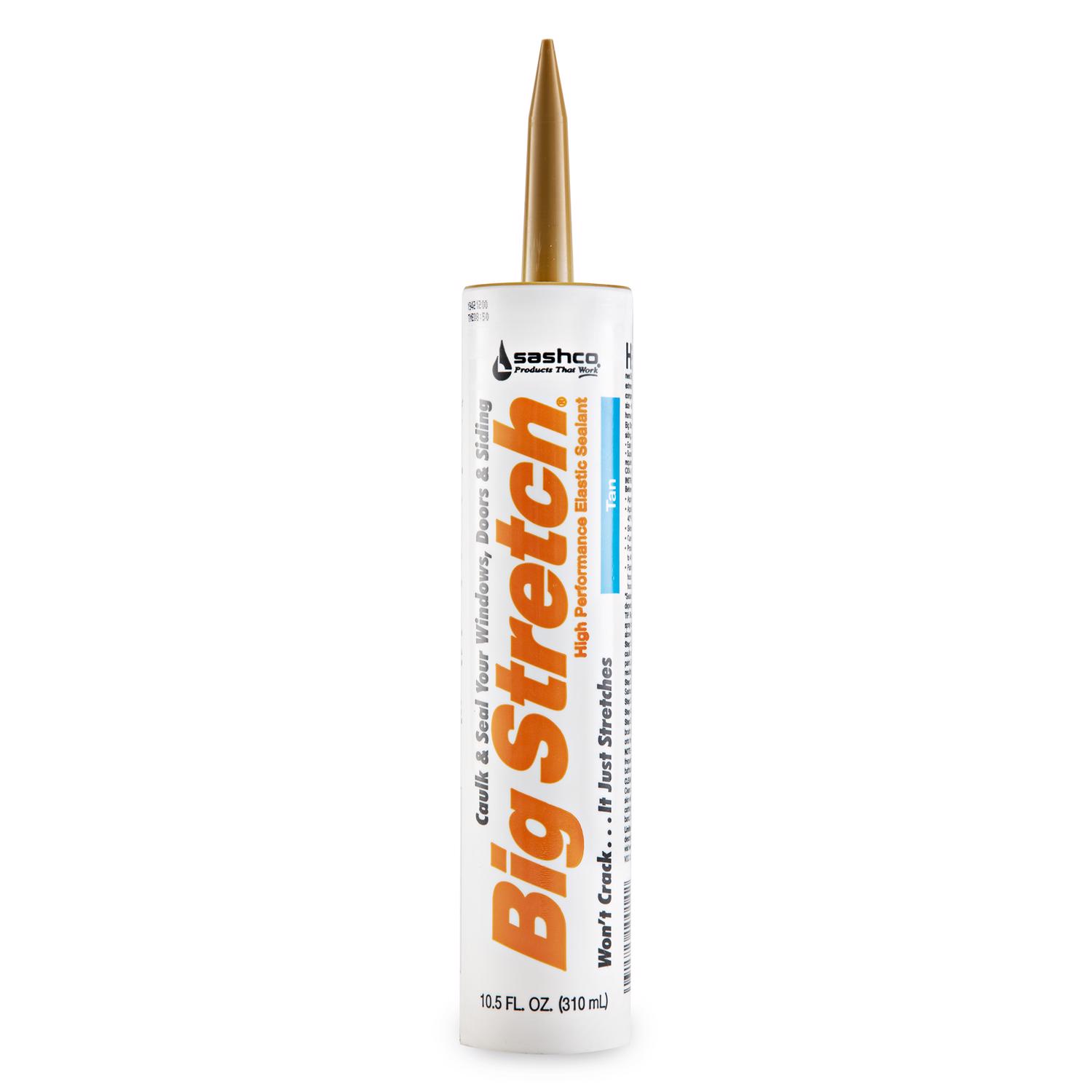 Sashco Big Stretch Tan Elastomeric Acrylic Latex Door/Siding/ Window Caulk 10.5 oz - Mycitystee
