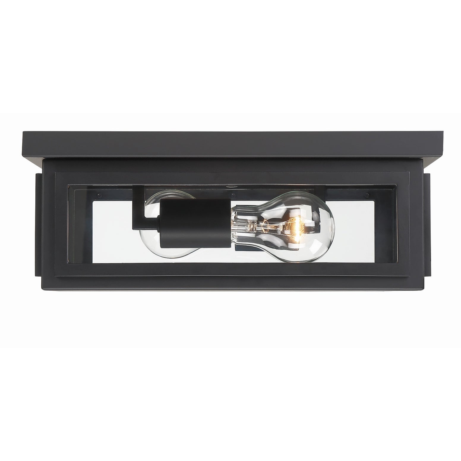 Byron 2 Light Matte Black Outdoor Ceiling Mount - 12.75