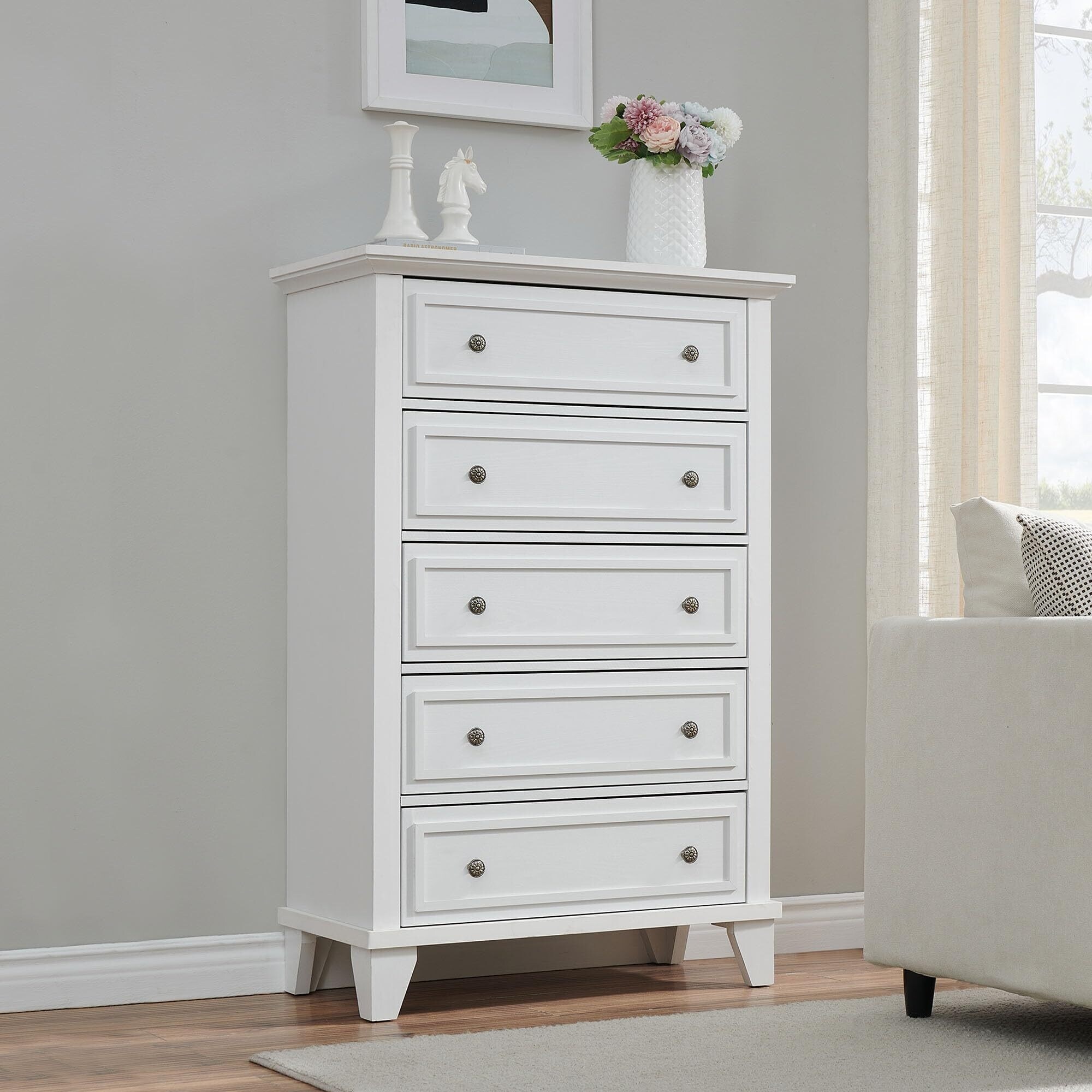 Dresser for Bedroom with 5 Drawers - - 37980815 - Mycitystee