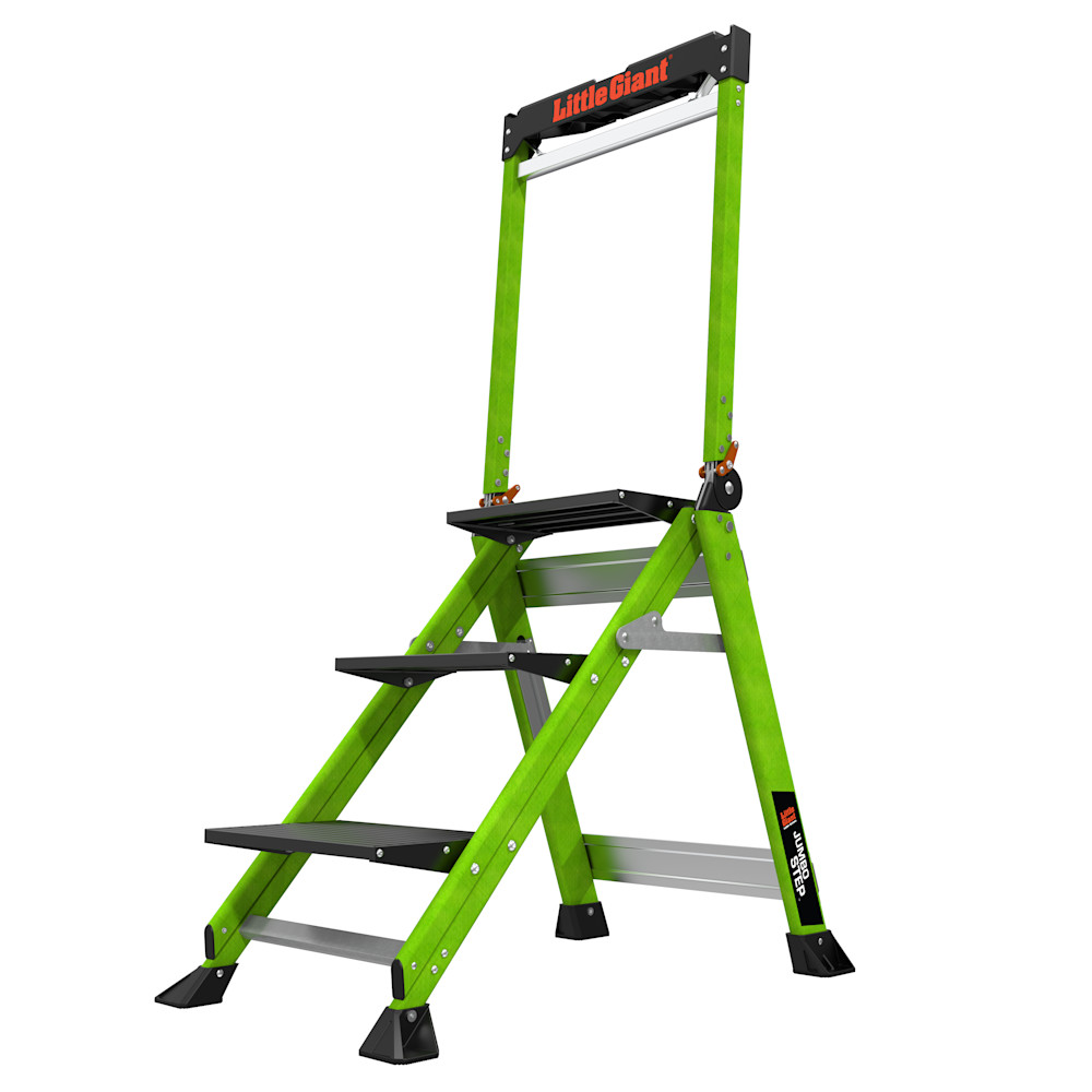 Little Giant Jumbo Step Stool with Handrail - Mycitystee