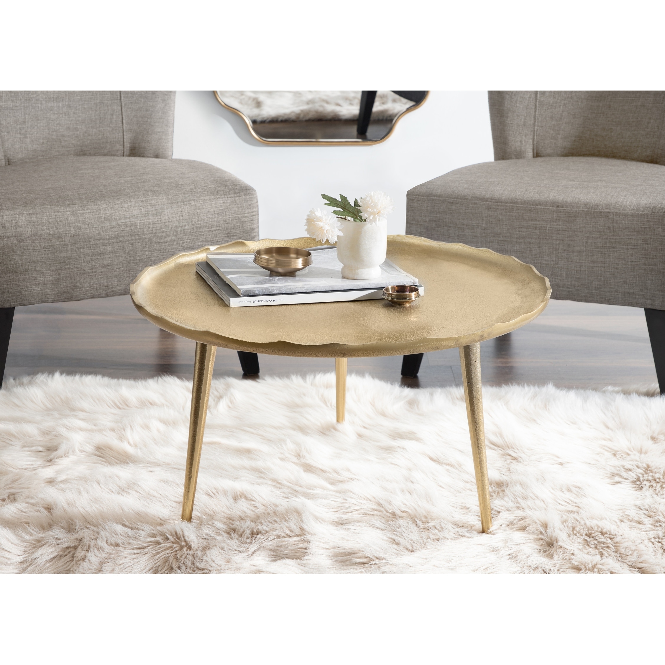 Kate and Laurel Alessia Round Coffee Table - Mycitystee