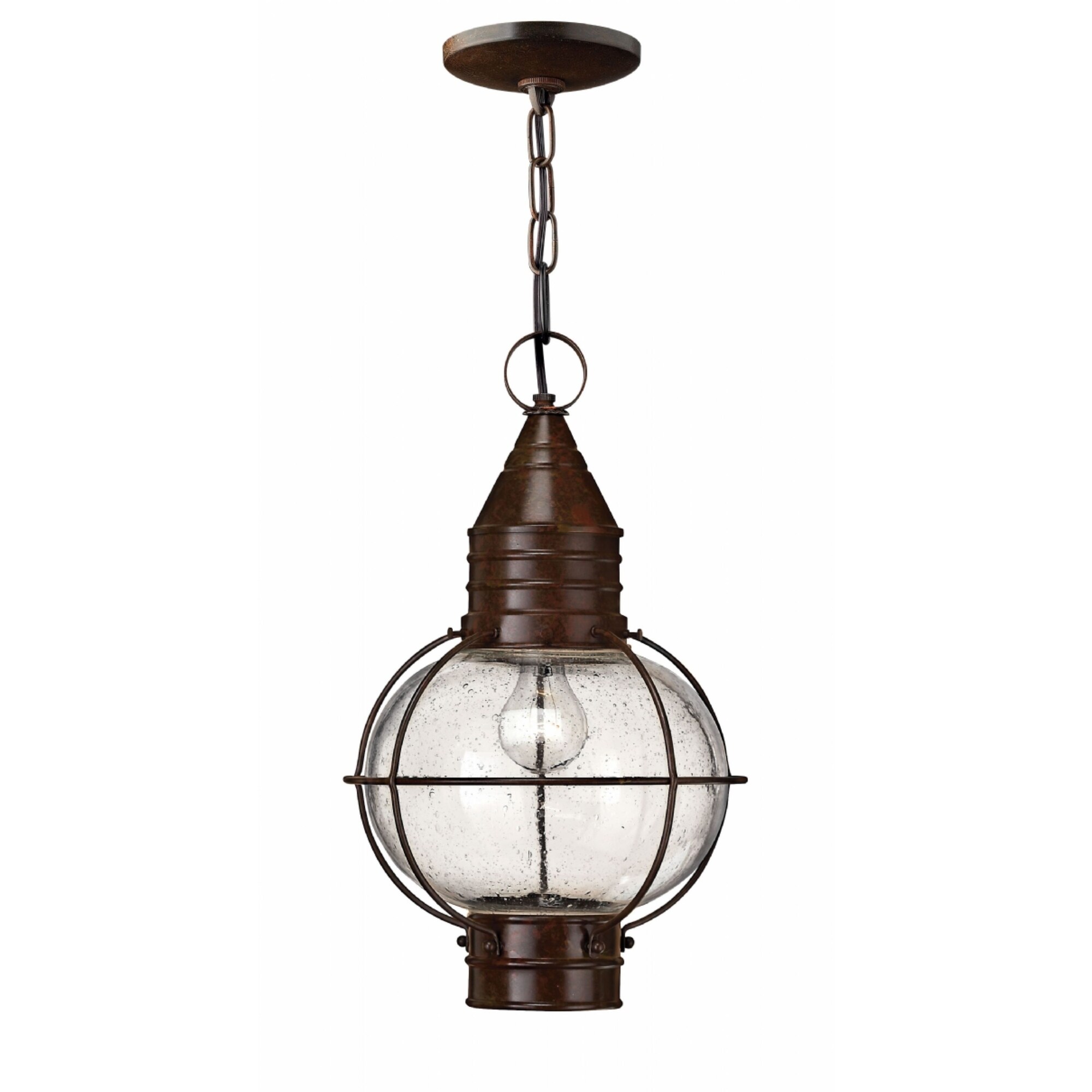 Hinkley Cape cod 1-Light Outdoor Pendant in Sienna Bronze - Mycitystee