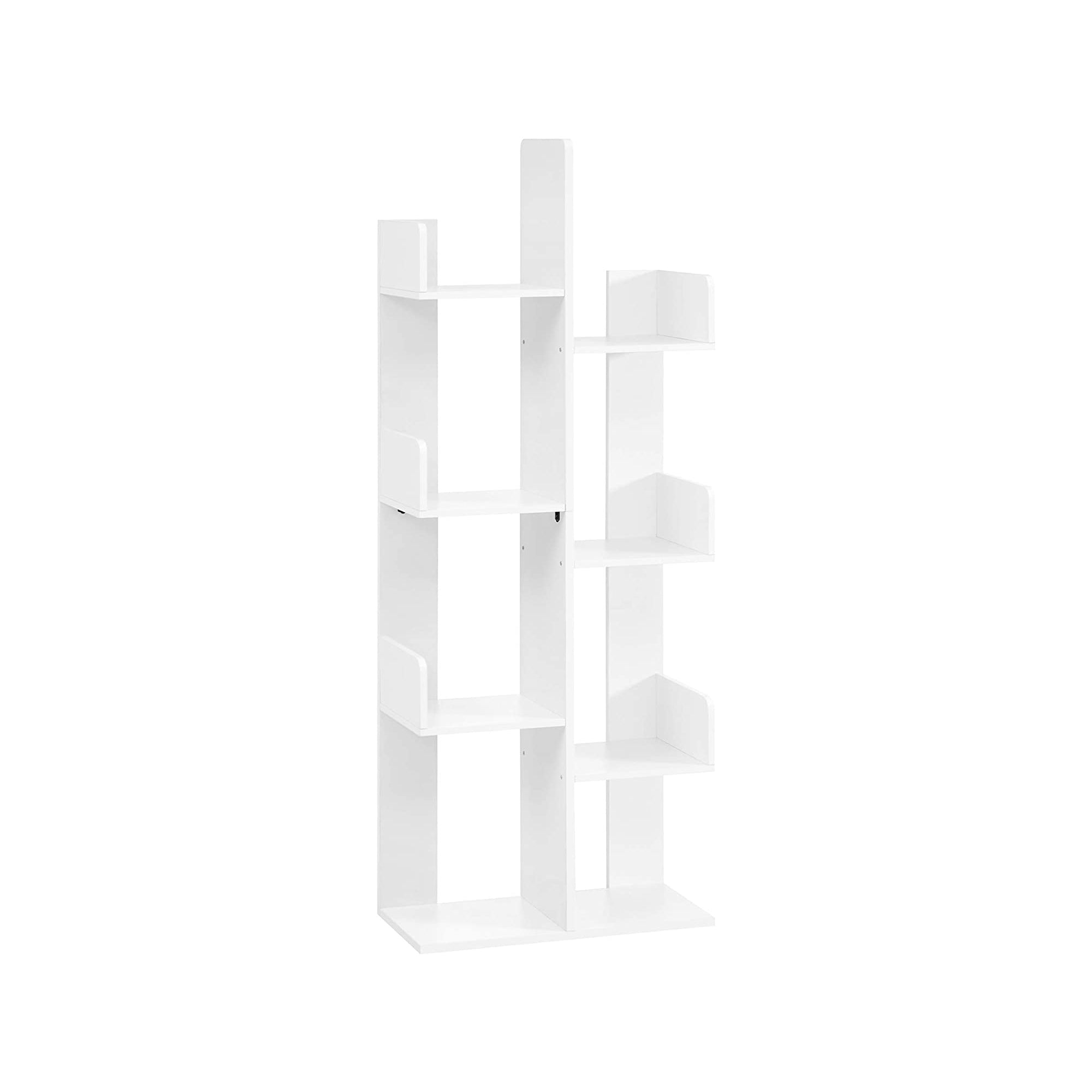 VASAGLE White 8 Shelves Tree-Shaped Bookshelf - Mycitystee
