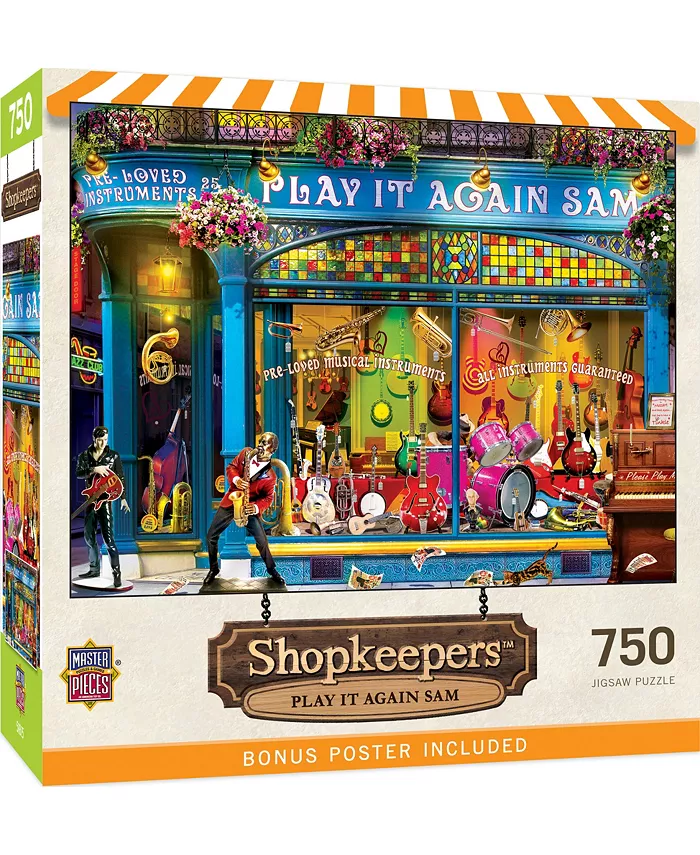MasterPieces Puzzles Shopkeepers - Play It Again Sam 750 Piece Adult Jigsaw Puzzle - Mycitystee
